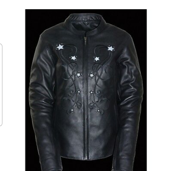 Milwaukee Leather Reflective Star Moto Jacket 🏍 NWOT - Give Giving Condition - Picture 5 of 7